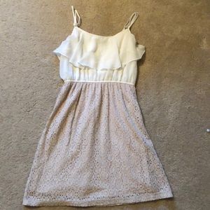 Forever 21-white and tan/ country style dress